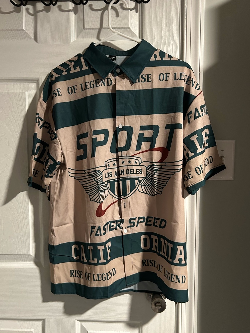 ‼️‘Sport’ Brown and Green Button Up Shirt